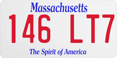 MA license plate 146LT7