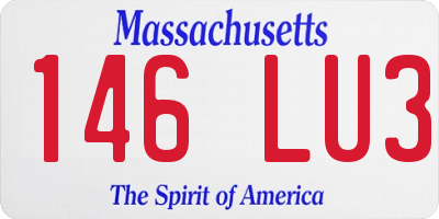 MA license plate 146LU3