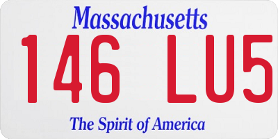 MA license plate 146LU5