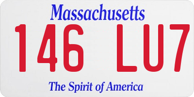 MA license plate 146LU7