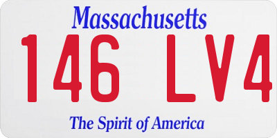 MA license plate 146LV4