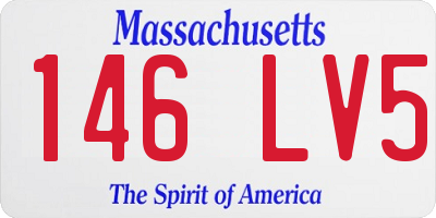 MA license plate 146LV5