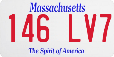MA license plate 146LV7