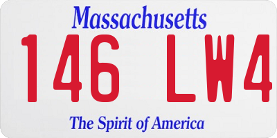 MA license plate 146LW4