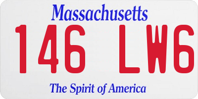 MA license plate 146LW6