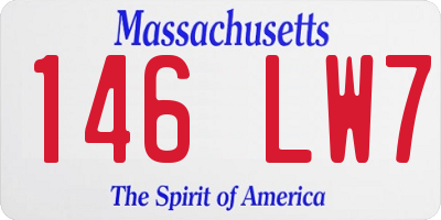 MA license plate 146LW7