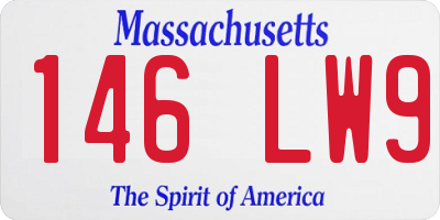 MA license plate 146LW9
