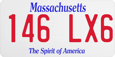 MA license plate 146LX6