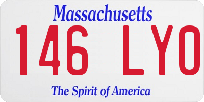 MA license plate 146LY0