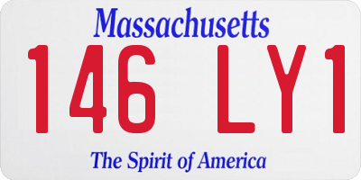 MA license plate 146LY1