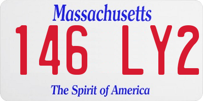MA license plate 146LY2