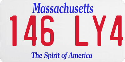 MA license plate 146LY4