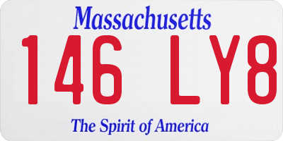 MA license plate 146LY8
