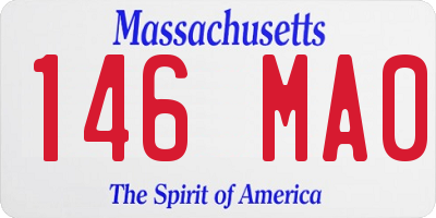 MA license plate 146MA0