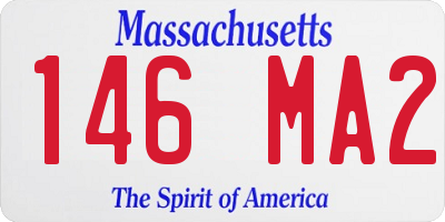 MA license plate 146MA2