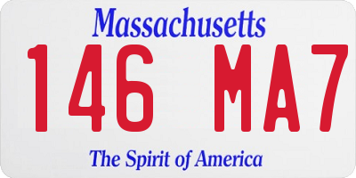 MA license plate 146MA7