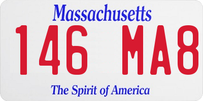 MA license plate 146MA8
