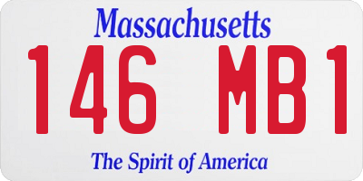 MA license plate 146MB1