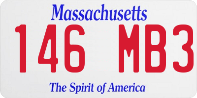 MA license plate 146MB3