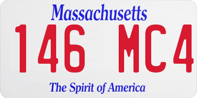 MA license plate 146MC4