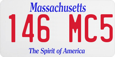 MA license plate 146MC5