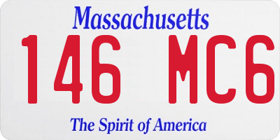 MA license plate 146MC6