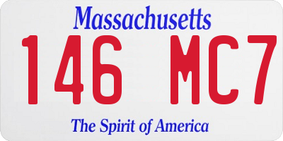 MA license plate 146MC7