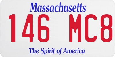 MA license plate 146MC8
