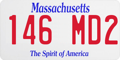 MA license plate 146MD2