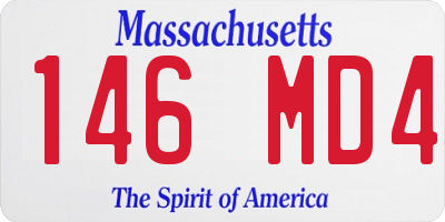MA license plate 146MD4