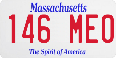 MA license plate 146ME0