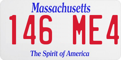 MA license plate 146ME4