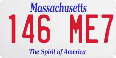 MA license plate 146ME7