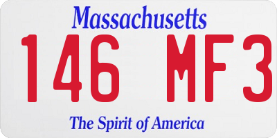 MA license plate 146MF3