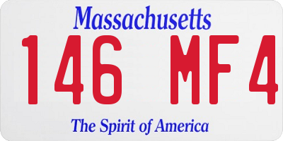 MA license plate 146MF4