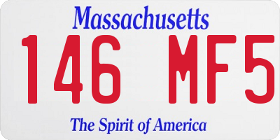 MA license plate 146MF5