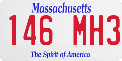 MA license plate 146MH3