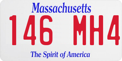 MA license plate 146MH4