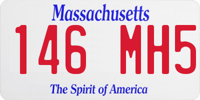 MA license plate 146MH5