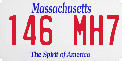 MA license plate 146MH7