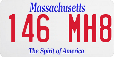 MA license plate 146MH8
