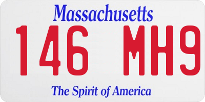 MA license plate 146MH9