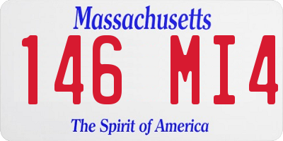 MA license plate 146MI4
