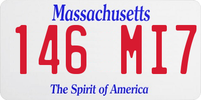 MA license plate 146MI7