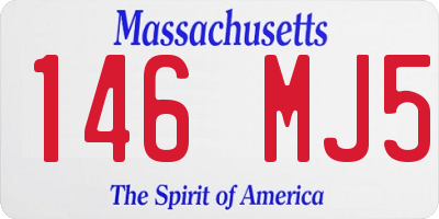 MA license plate 146MJ5