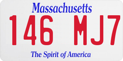 MA license plate 146MJ7