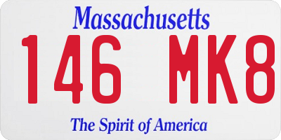 MA license plate 146MK8