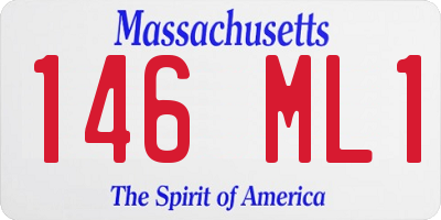MA license plate 146ML1