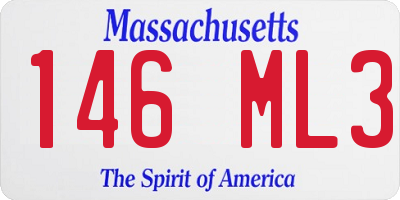 MA license plate 146ML3