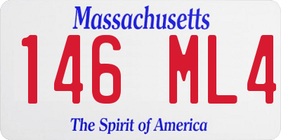 MA license plate 146ML4